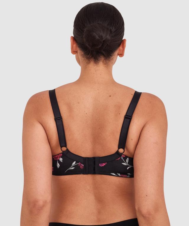 Sapphire Full Coverage Underwire Bra - Print Floral/Black