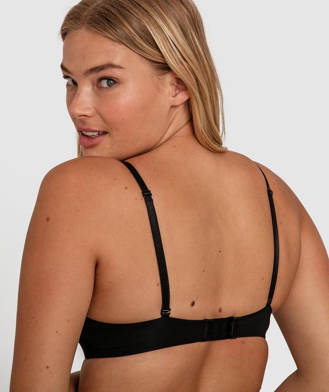 Jewel Contour Plunge Wirefree Bra - Black