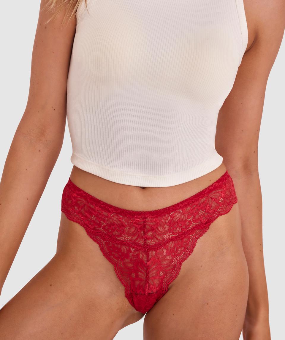 Romance V String Knicker - Red