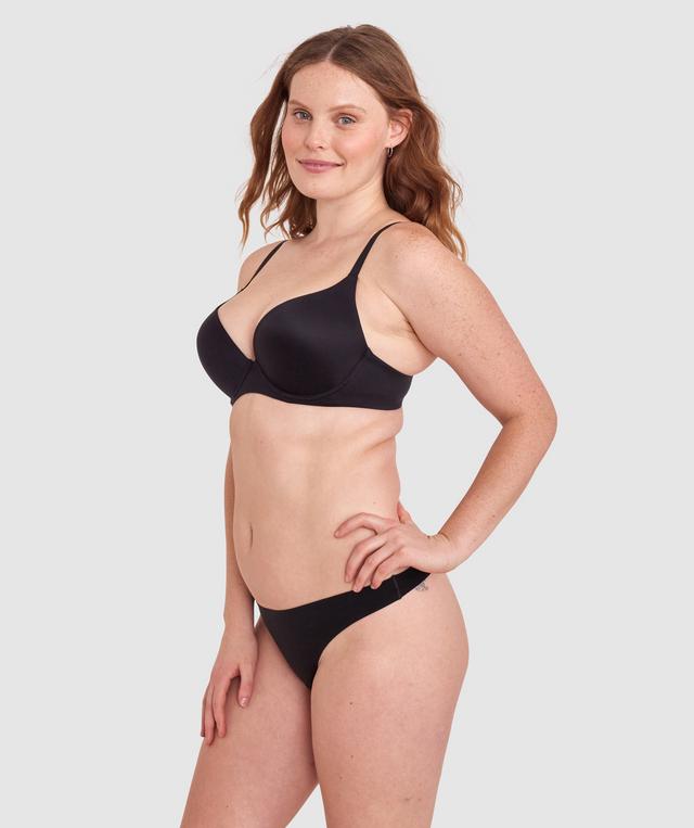 Body Bliss Plunge Double Push Up - Black