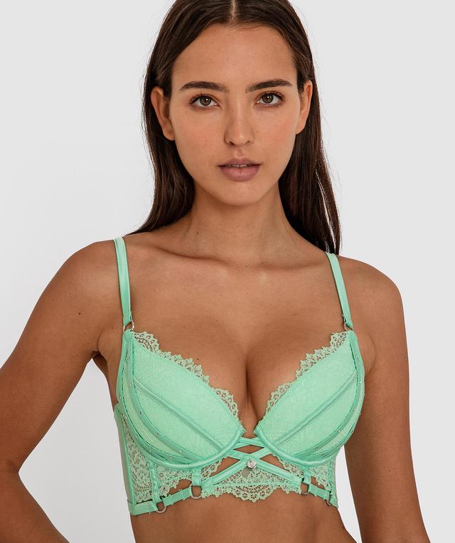 Vamp Seduce Double Push Up Bra - Mint Green