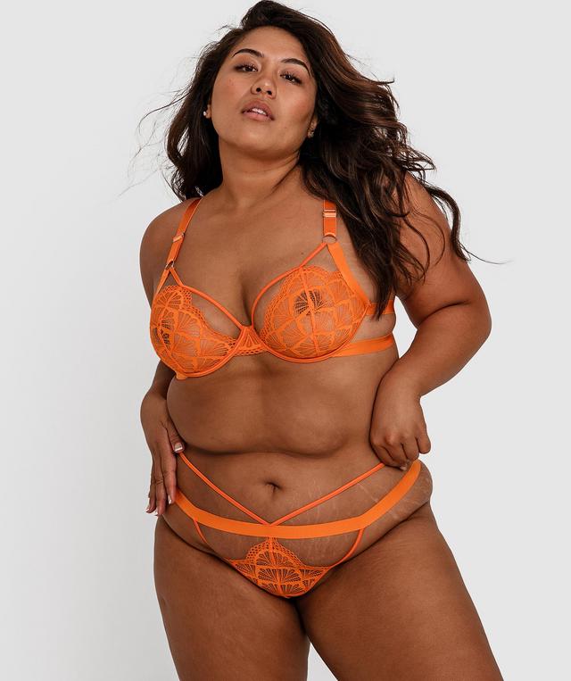 Night Games Sanaz Underwire Soft Cup & Mini V Set - Light Orange