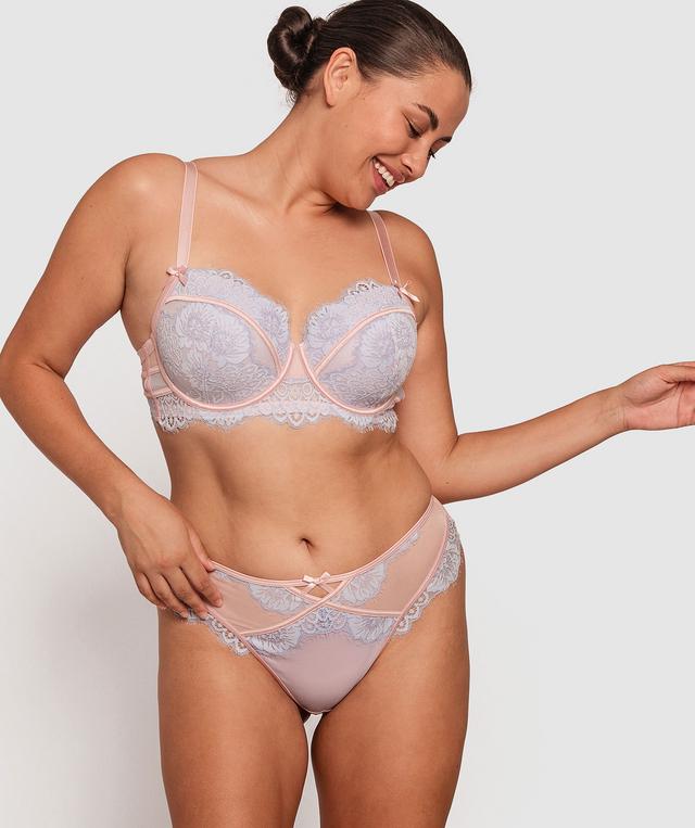 Indulge High Waisted V String - Pale Blue