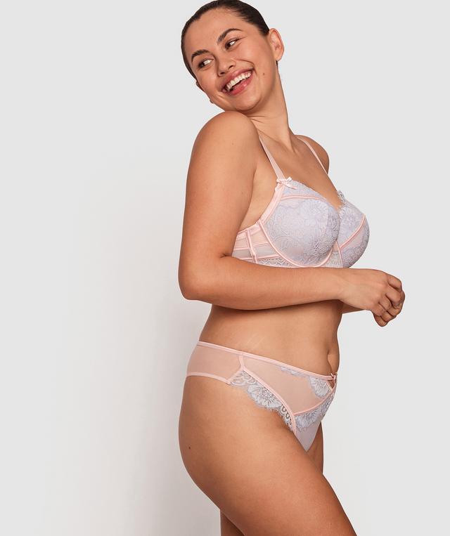 Indulge High Waisted V String - Pale Blue