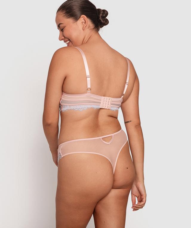Indulge High Waisted V String - Pale Blue