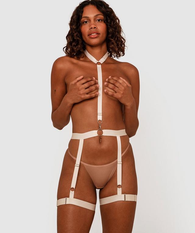 Night Games Domme Suspender - Ivory