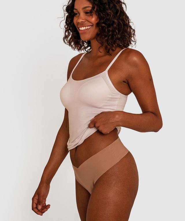 Smooth Comfort High Waist V String - Nude 4