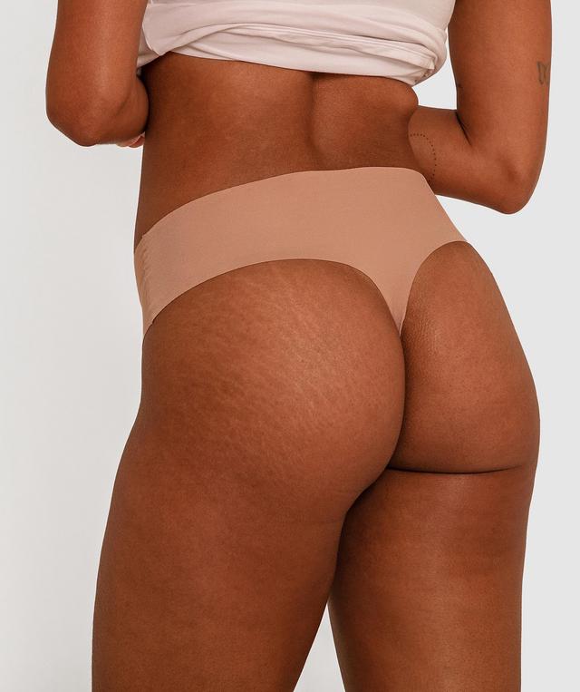 Smooth Comfort High Waist V String - Nude 4