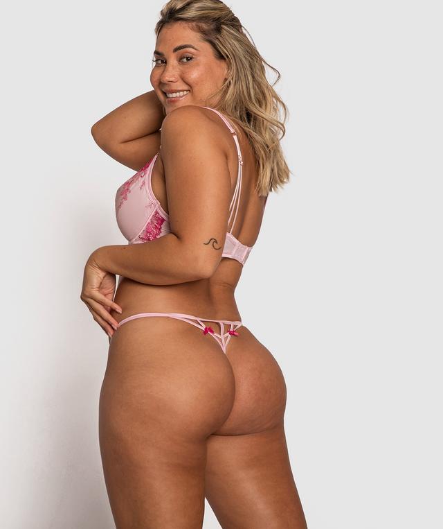 Enchanted Gallia Mini V Knicker - Dark Pink/Light Pink
