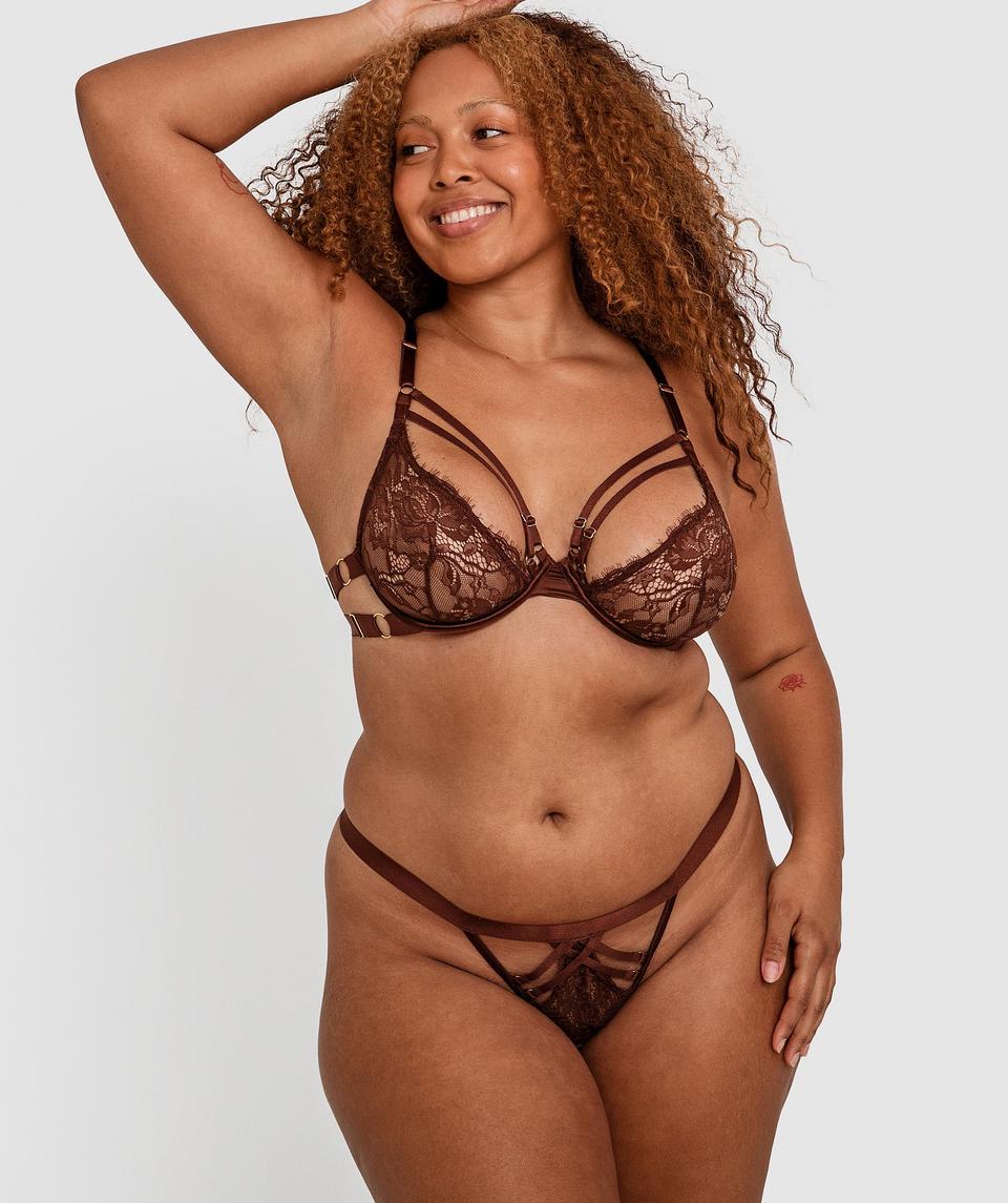 Night Games Good Vibes Soft Cup Underwire & Mini V Set - Nude 6