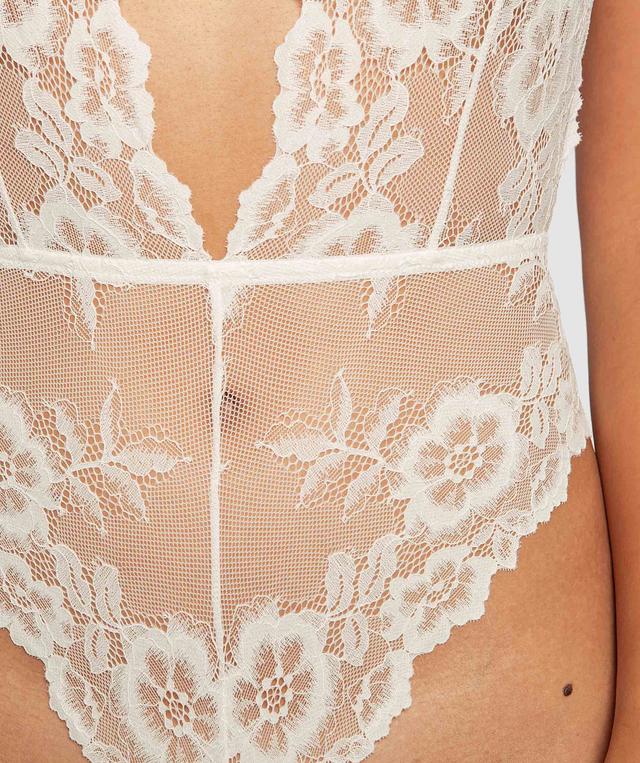 Night Games Entice Bedroom Sleeveless Bodysuit - Ivory