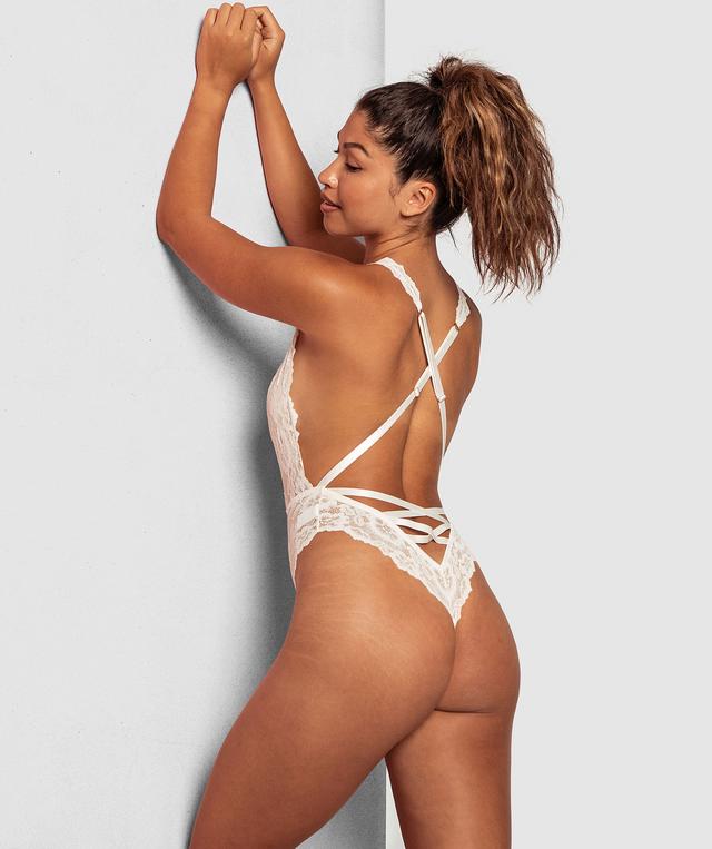 Night Games Entice Bedroom Sleeveless Bodysuit - Ivory