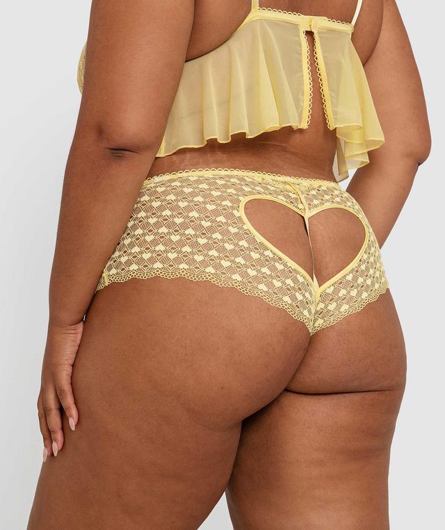 Night Games Sweetheart French Knicker - Light Yellow