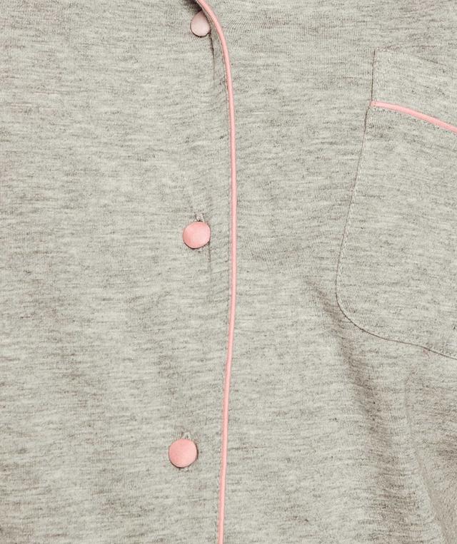 Antoinette PJ Set - Grey/Light Pink