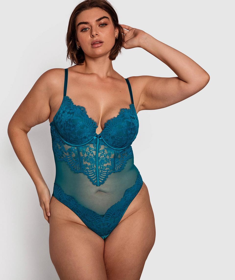 Flex Forward Push Up Bodysuit - Teal