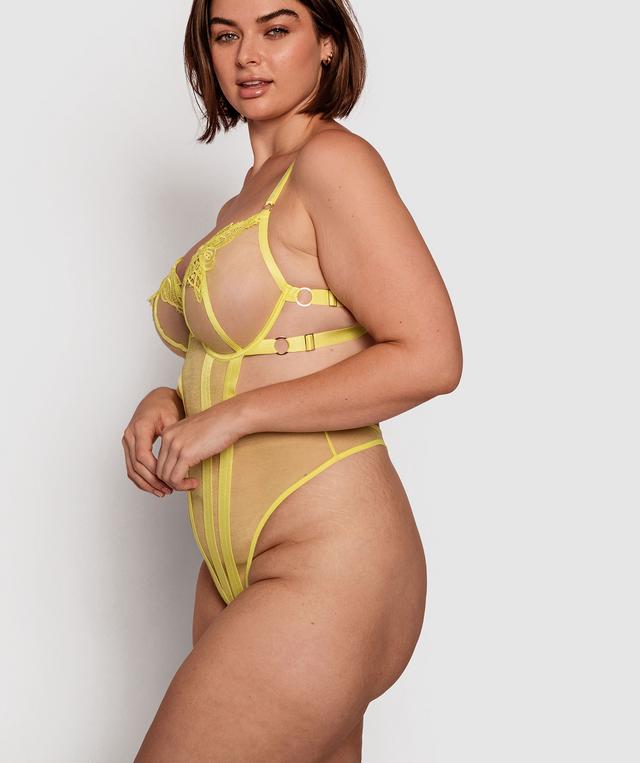 Night Games Fantasy Bodysuit - Chartreuse