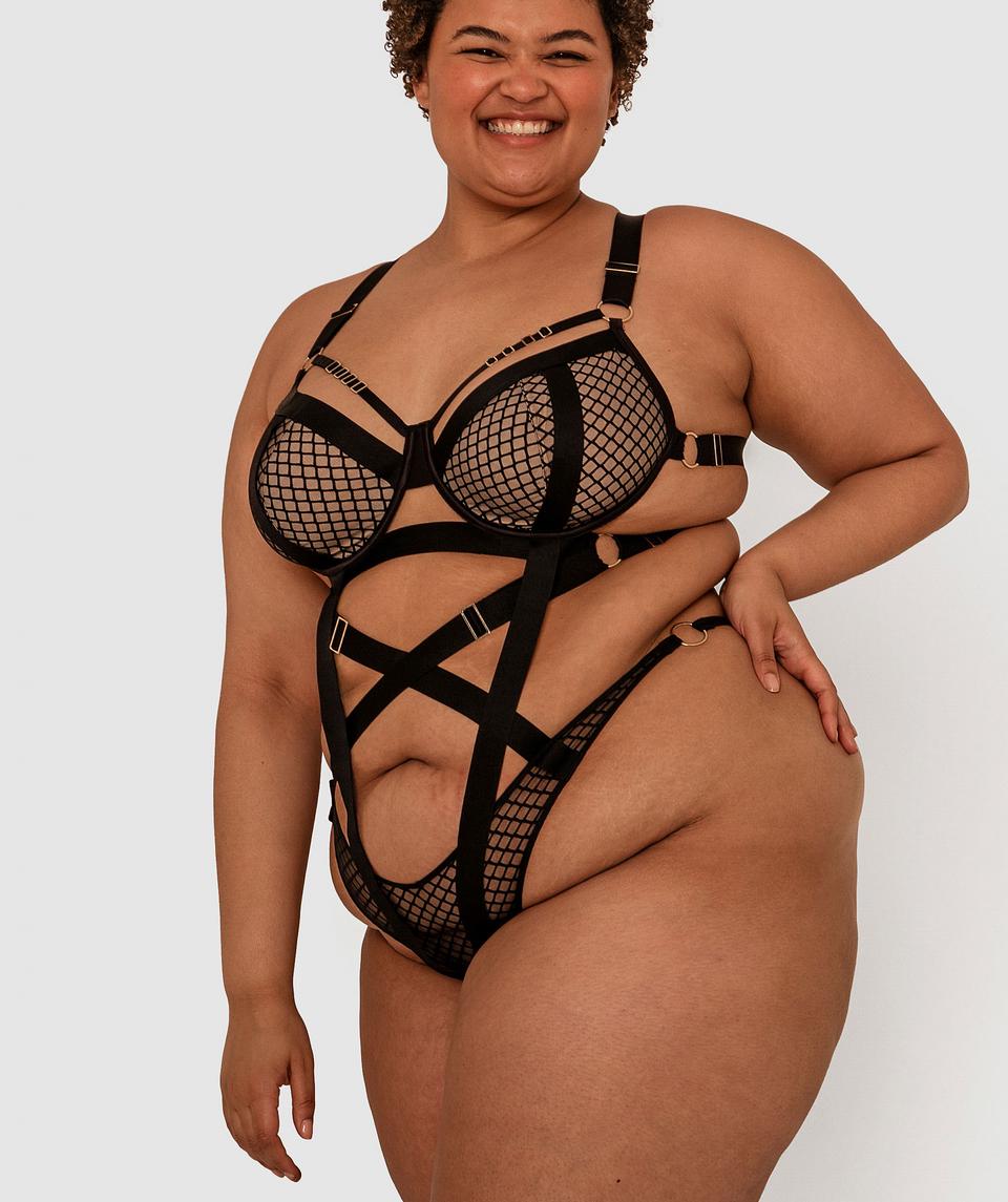 Night Games Utility Underwire Bodysuit - Black