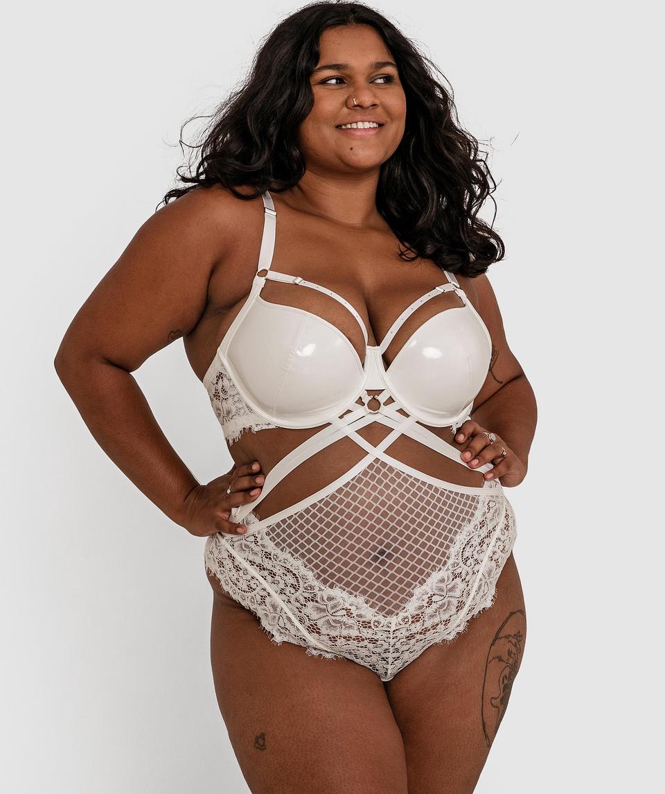 Night Games Voguish Push Up Bodysuit - Ivory