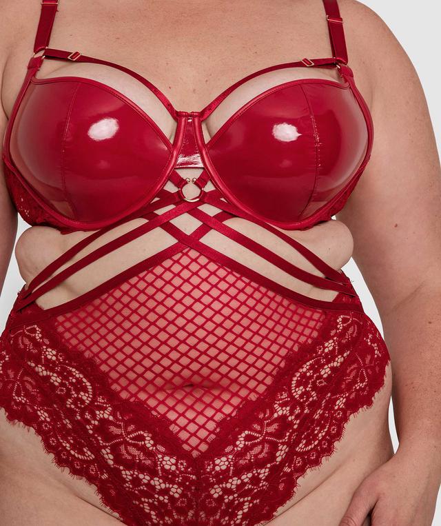 Night Games Voguish Push Up Bodysuit - Dark Red