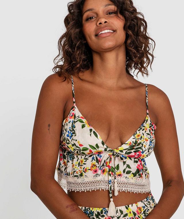 Into The Garden Crop Cami - Print Ditsy Floral