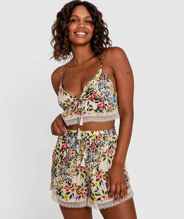 Into The Garden Crop Cami - Print Ditsy Floral