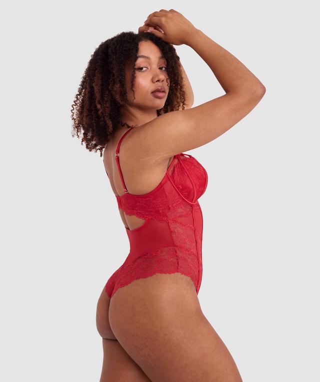 Bethany Underwire Bodysuit - Red