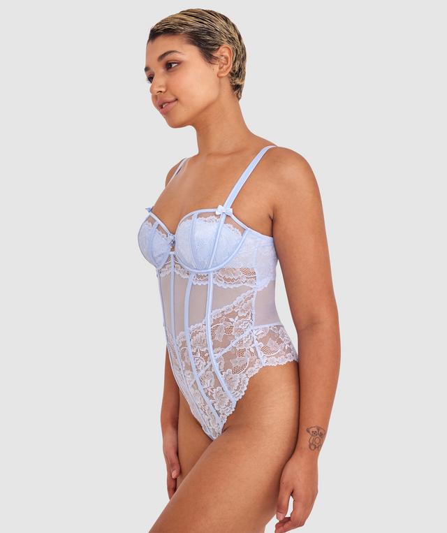 Bethany Underwire Bodysuit - Light Blue
