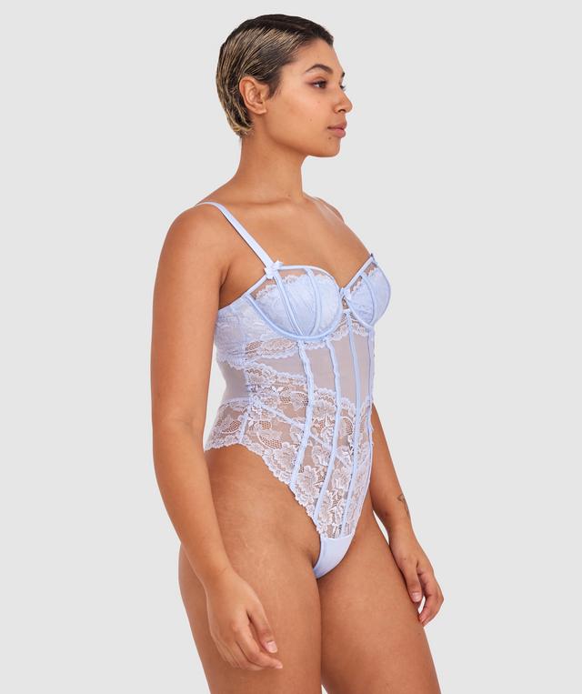 Bethany Underwire Bodysuit - Light Blue