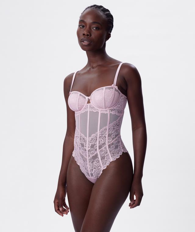 Bethany Balconette Bodysuit - Light Pink