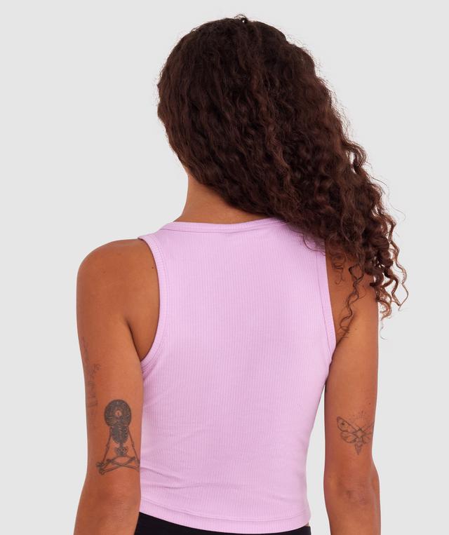 Rib Tank with Shelf Bra - Lavender