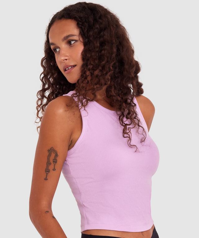 Rib Tank with Shelf Bra - Lavender