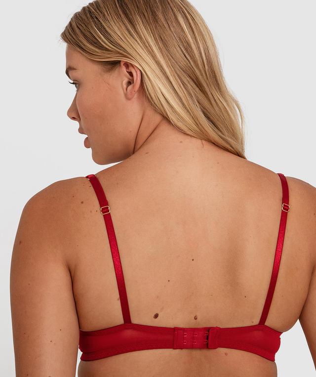 Ingrid Push Up Bra - Dark Red