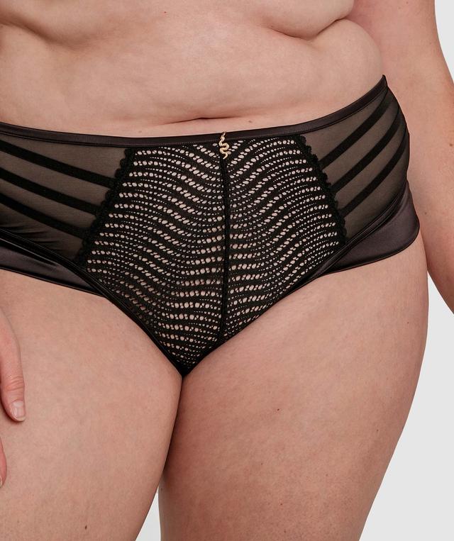 Zuri High Waist V String - Black