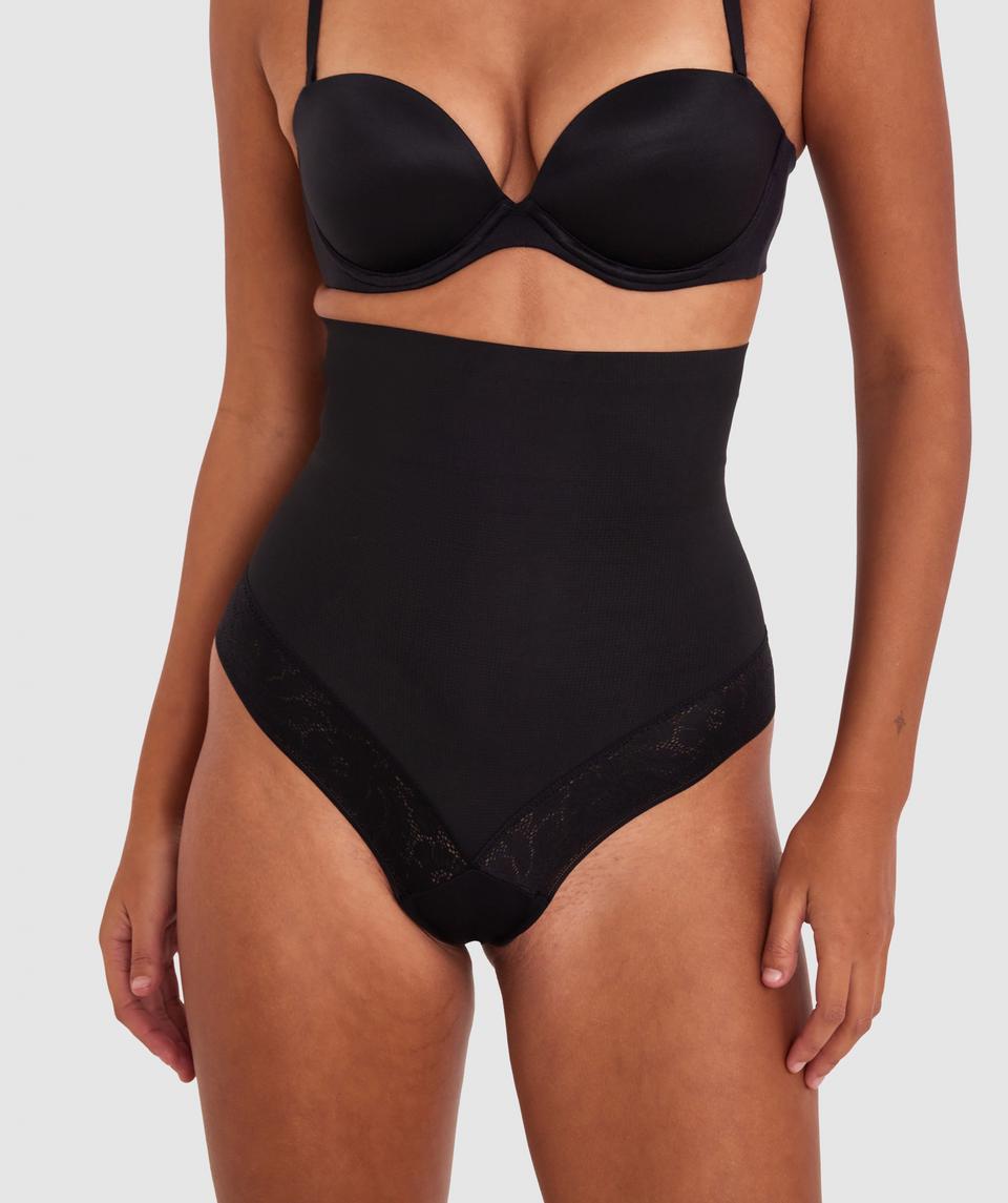 Luxe Solutions Control High Waisted G-String - Black