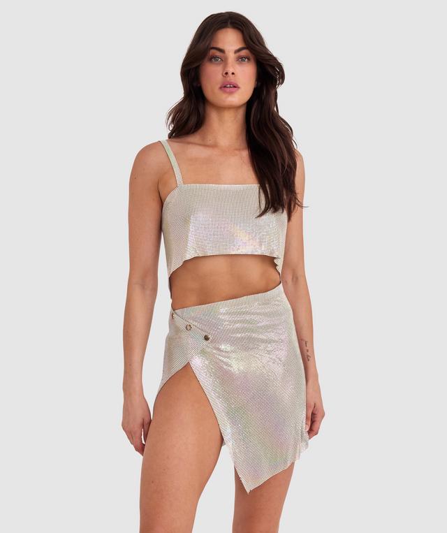Night Games Ultra Shimmer Skirt - Silver