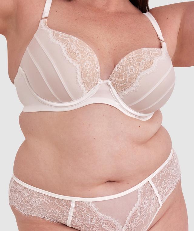 Revolve Removable Wire Contour Plunge Bra - Ivory