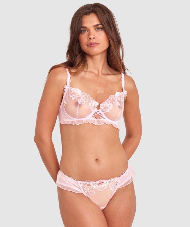 Enchanted Blooms Of Lisse Brazilian Knicker - Light Pink