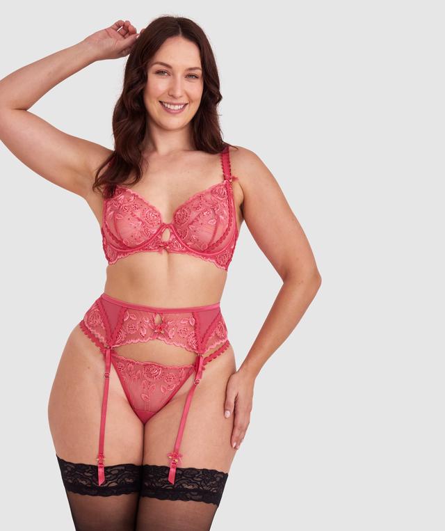 Enchanted Bouquet Of Roses Suspender - Pink