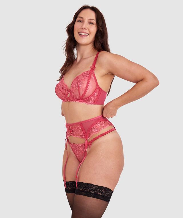 Enchanted Bouquet Of Roses Suspender - Pink