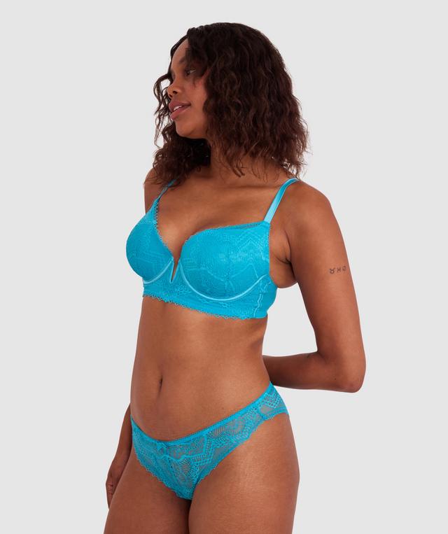 Chicago Contour Plunge Bra - Light Blue