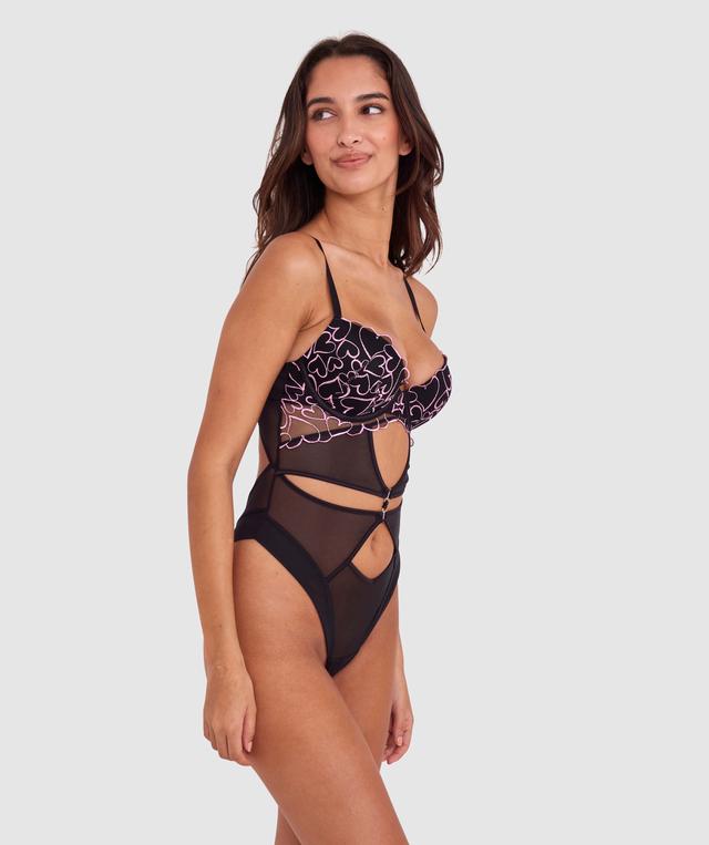 Demi Push Up Bodysuit - Black