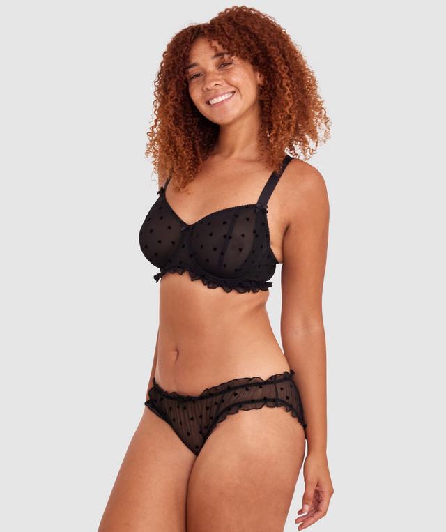 Stolen Hearts Full Coverage Underwire Bra - Black