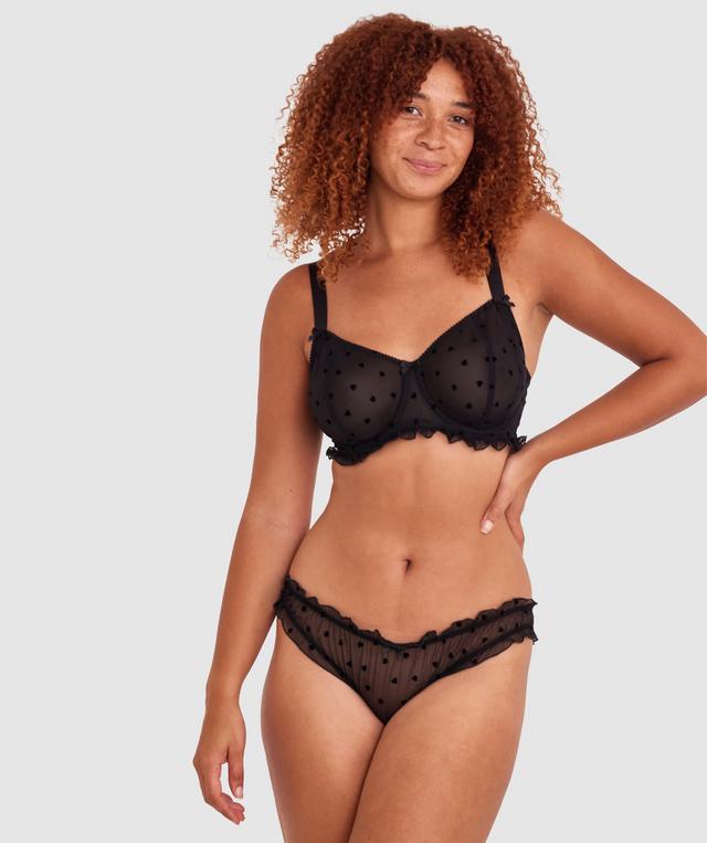 Stolen Hearts Full Coverage Underwire Bra - Black