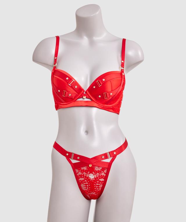 Vamp Don't You Dare Crotchless Knicker - Red