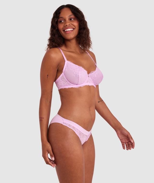 Luxe Lace Underwire Bra - Pink