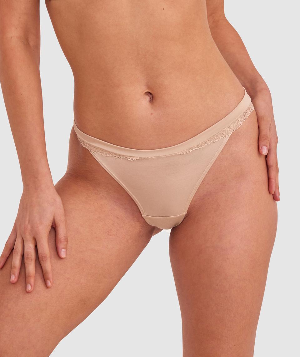 Planet Bliss Lace V String - Nude 2