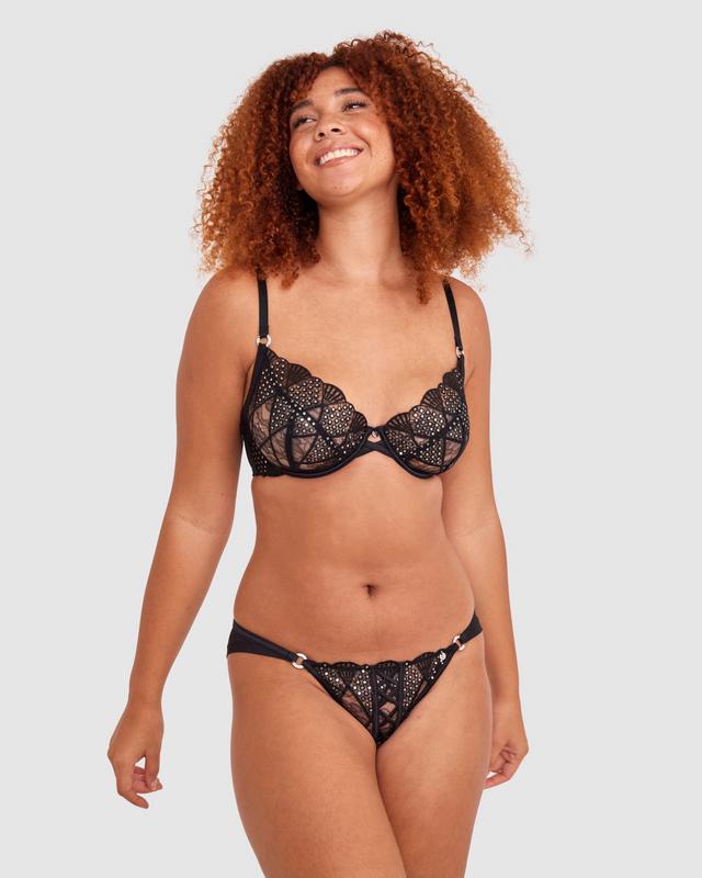 Vamp Regal Brazilian Knicker - Black