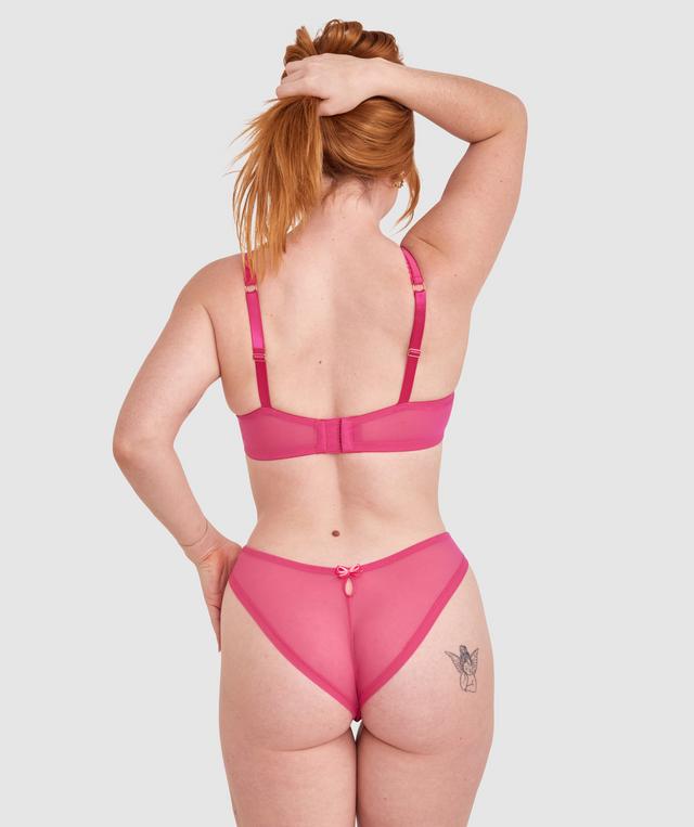 Enchanted Mi Amor High Leg Brazilian Knicker - Dark Pink