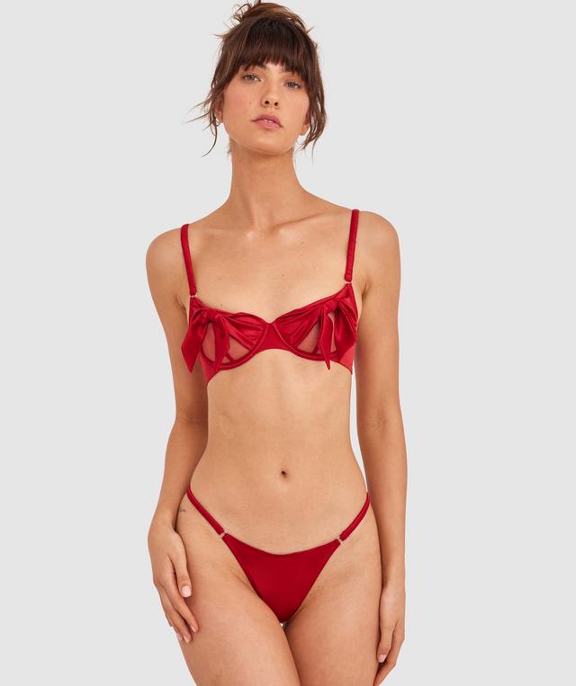 Night Games Pinky Promise String-Dark Red