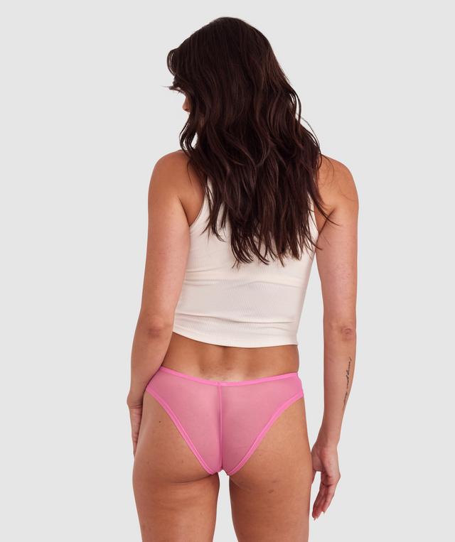 Mesh Basics High Leg Brazilian - Pink